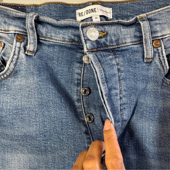 RE/DONE REVOLVE Blue High Rise Skinny Jeans Size 31 Women’s Vintage Style - Picture 6 of 13